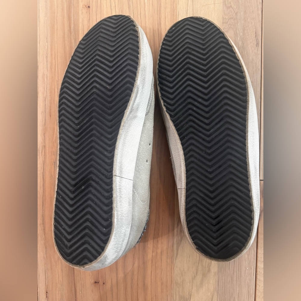 Golden Goose Tan and White Star Sneakers - Picture 6 of 10